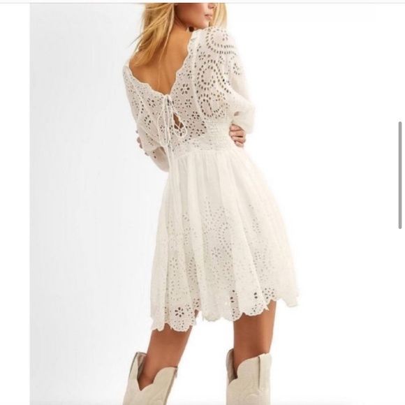 NWT FREE PEOPLE WOMEN'S IVORY LOTTIE DRESS - Picture 4 of 10